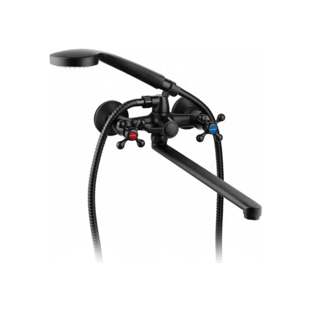 Изображение товара Черный двухручковый смеситель для ванны ALOUTE A5083H современный дизайн