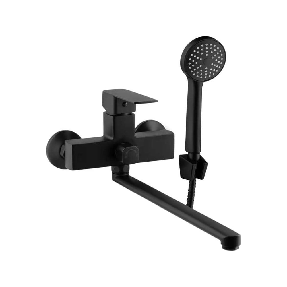 Изображение товара Смеситель для ванны ALOUTE черный однорычажный излив 35 см