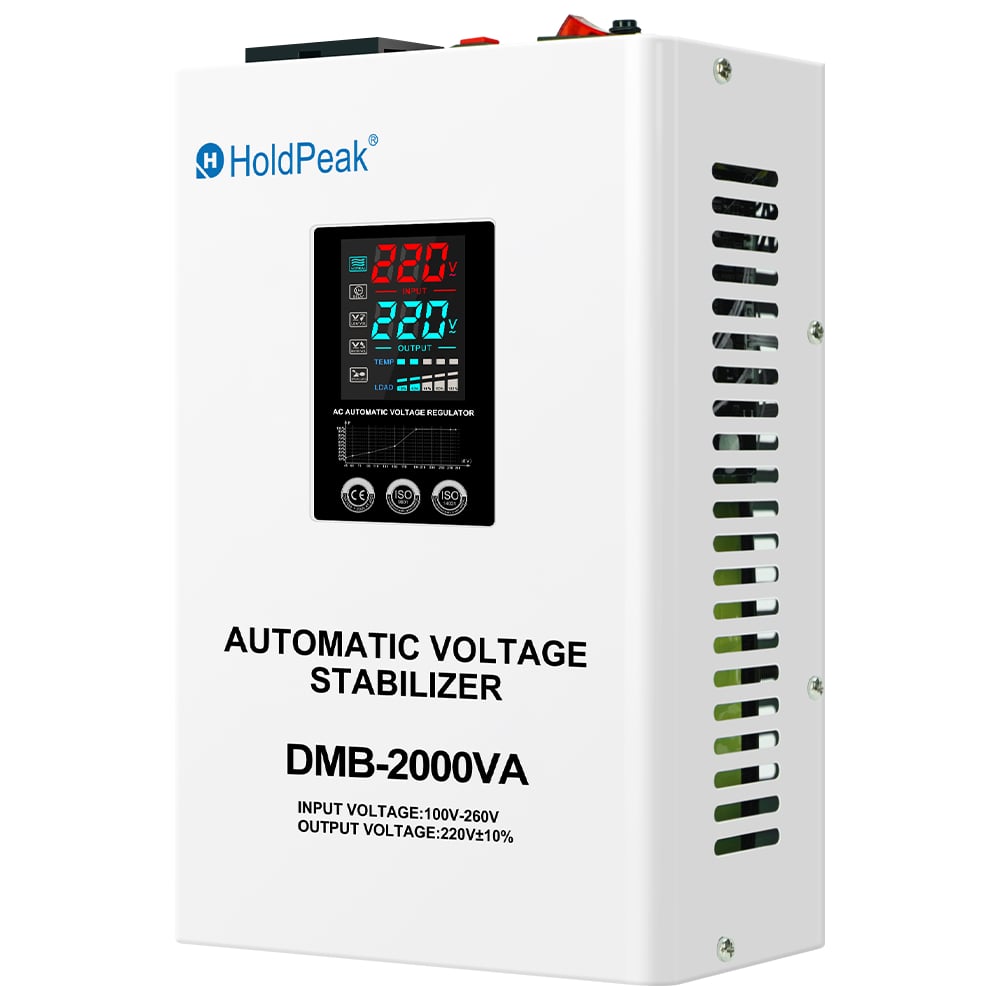 Изображение товара Однофазный стабилизатор напряжения HoldPeak DMB-2000VA бытовой надежный