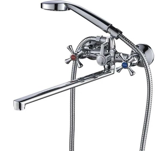 Изображение товара Смеситель для ванны ALOUTE, двухручковый, излив 30 см, хром A5883