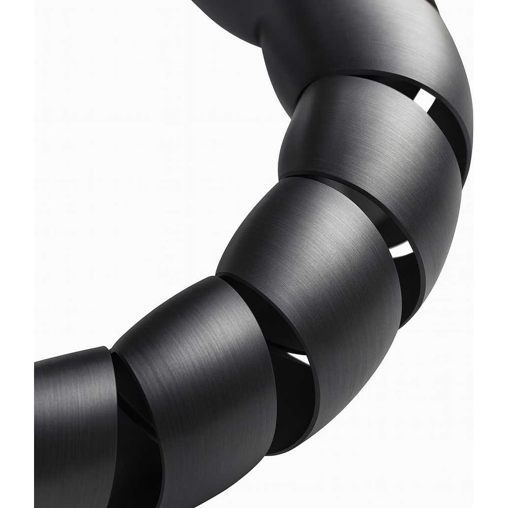 Изображение товара Спиральная пластиковая защита PARLMU HPS-8-C11 - полипропилен высокой очистки, размер 8, выпуклая поверхность, цвет черный, длина отрезка 2м PR2600100