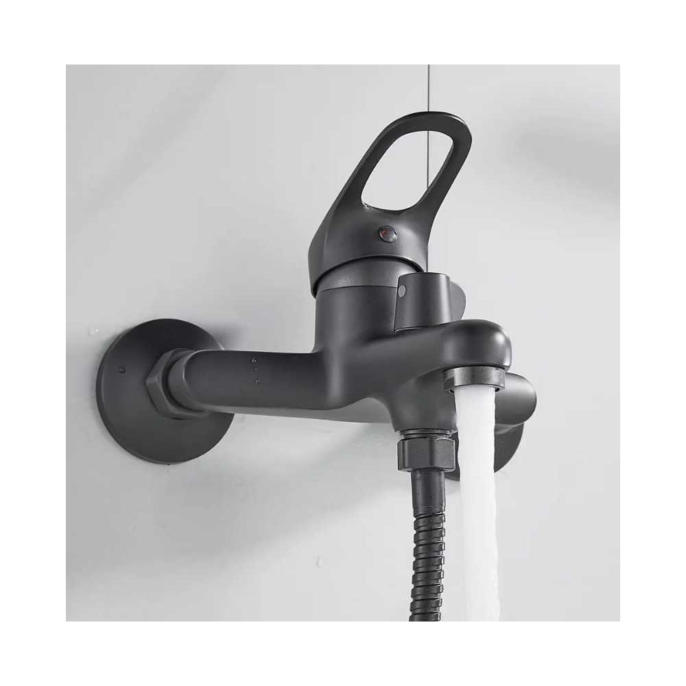 Изображение товара Современный однорычажный смеситель для ванны ALOUTE A3102Y графит короткий излив