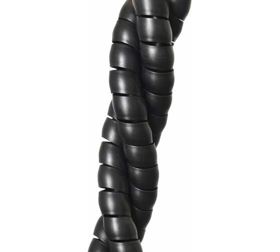 Изображение товара Спиральная пластиковая защита PARLMU SG-44-F11-k-2 - полипропилен, размер 44, плоская поверхность, цвет черный, длина 2м PR0101100-2