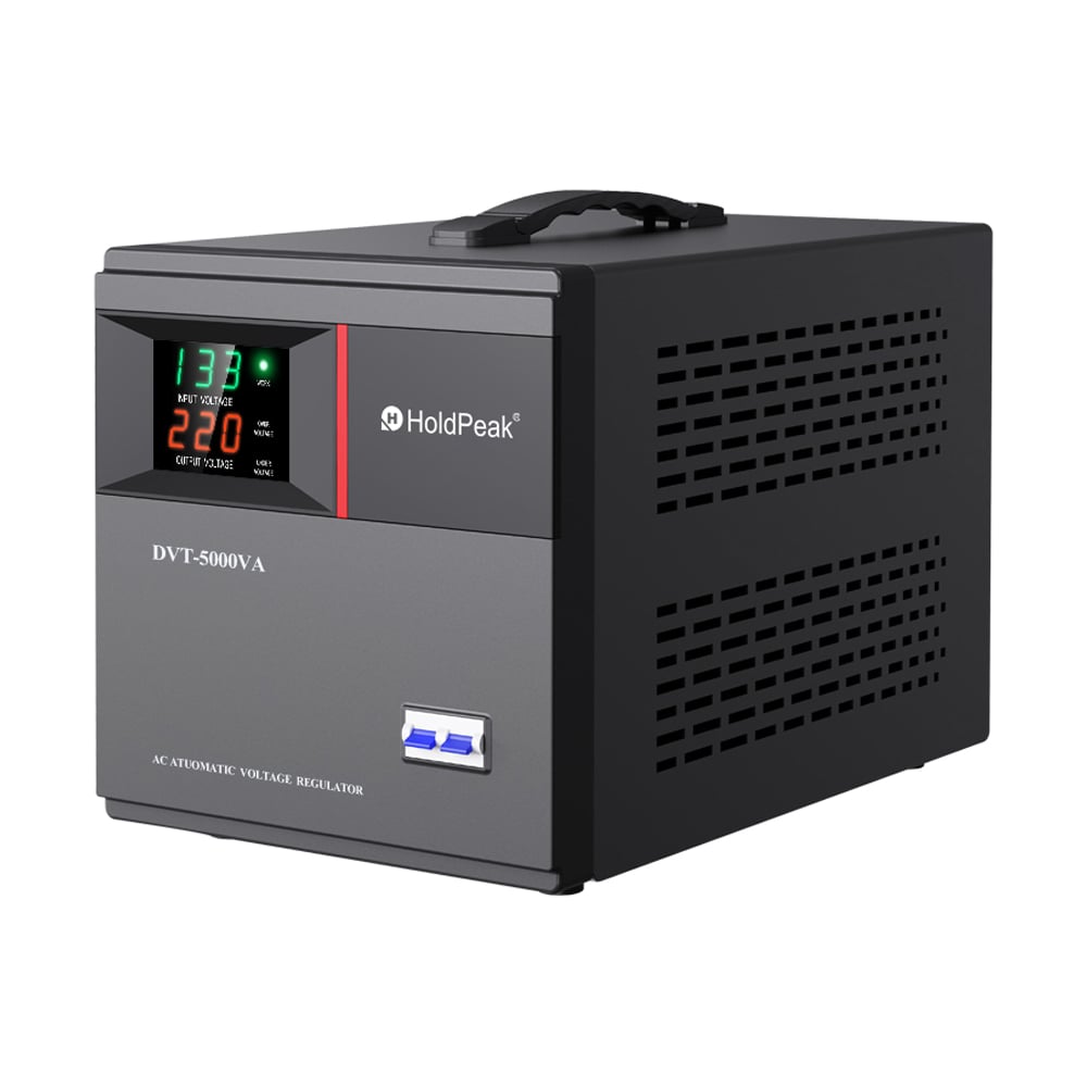 Изображение товара Однофазный стабилизатор напряжения HoldPeak DVT-5000VA бытовой 4 кВт цифровая индикация