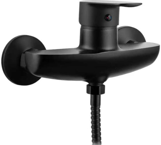 Изображение товара Смеситель для душевой кабины ALOUTE матовый черный, крепление на эксцентриках A0804H