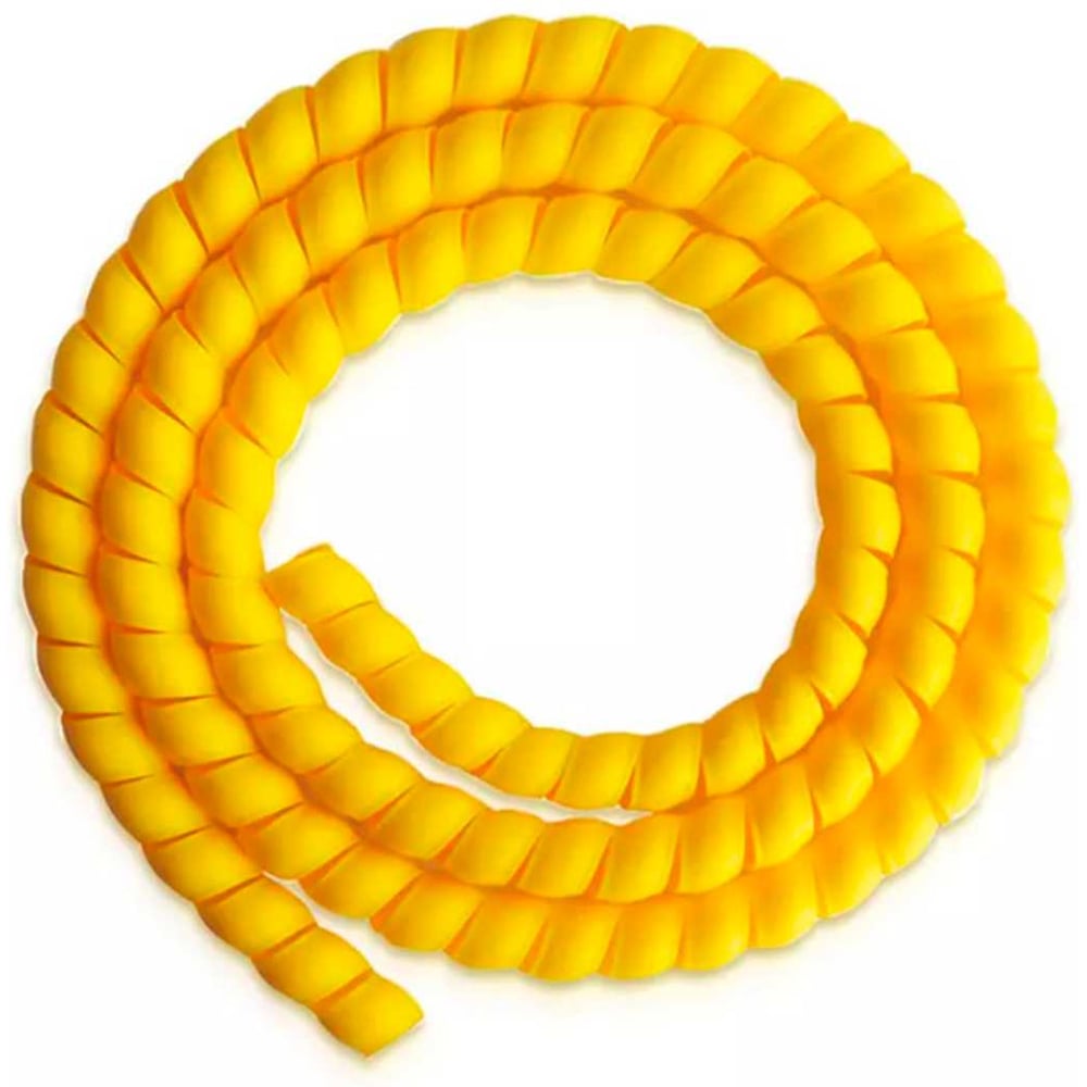 Изображение товара Спиральная пластиковая защита PARLMU SG-24-C12-k2 - полипропилен, размер 24, выпуклая поверхность, цвет желтый, длина 2м PR0700400-2