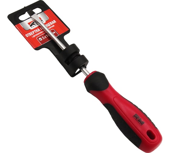 Изображение товара Шлицевая отвертка REDMARK 5x100 мм с двухкомпонентной рукояткой RM80714