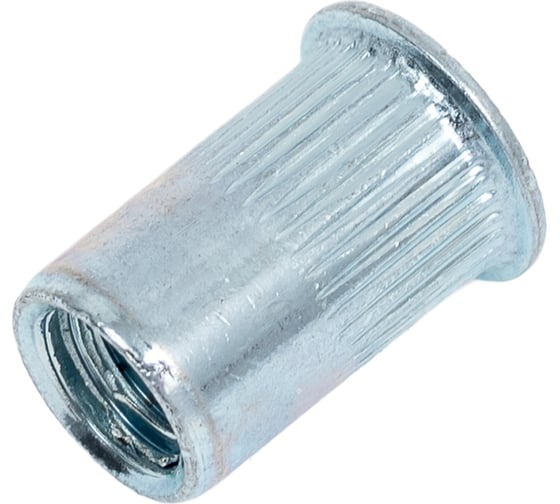 Изображение товара Заклепка гаечная KLAUE цилиндрическая с насечкой, сталь, М5, уменьшенный борт  St KSM5RH-A-R (1000 шт) УТ000000073