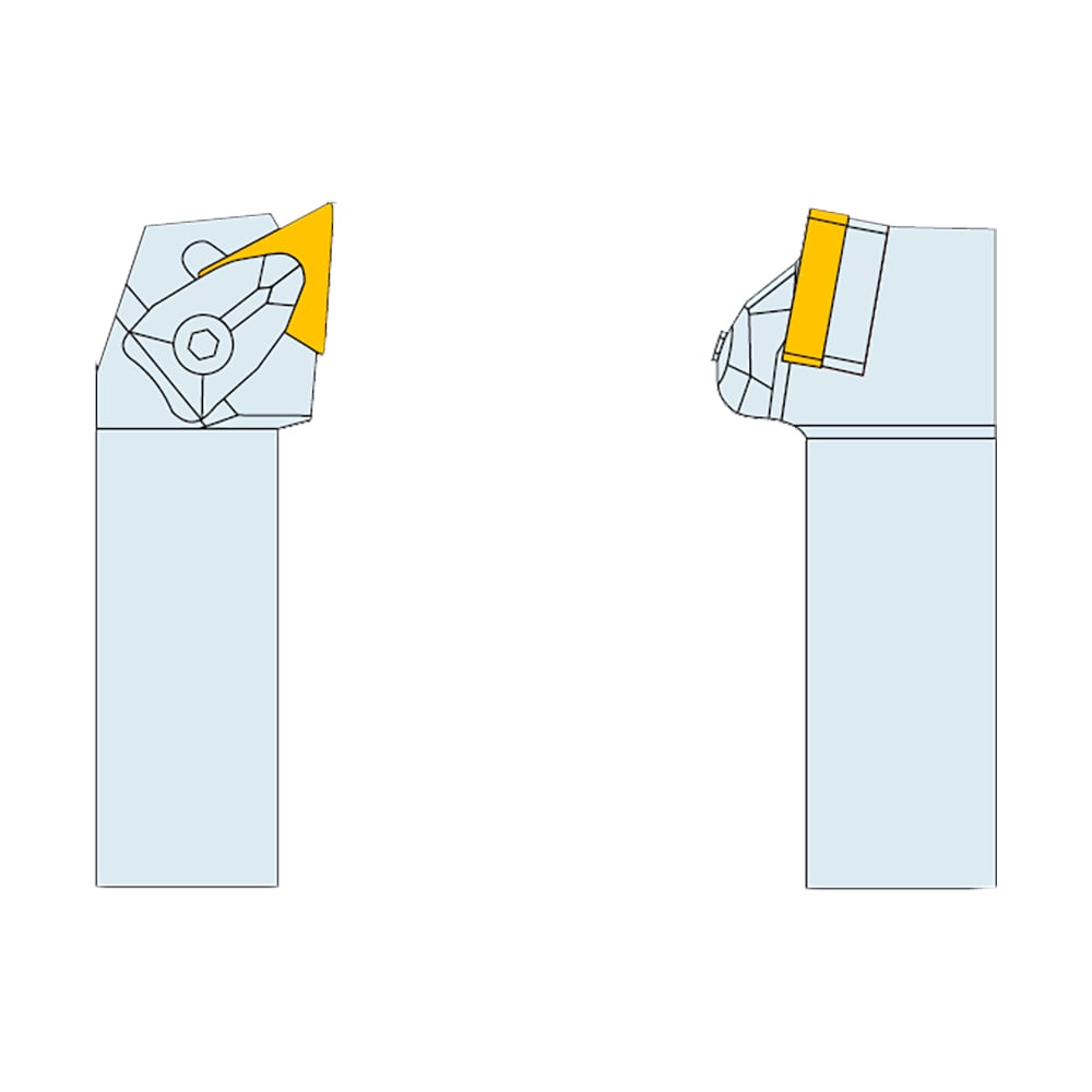Изображение товара Резец Русский Инструмент проходной 16 мм с трехгранной пластиной 32x32x170 левый DTJNL 3232 P16