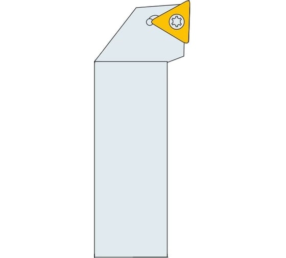Изображение товара Резец проходной с трехгранной пластиной 25х25х150 STGCL 2525 M16 левый Русский Инструмент ri.431.62