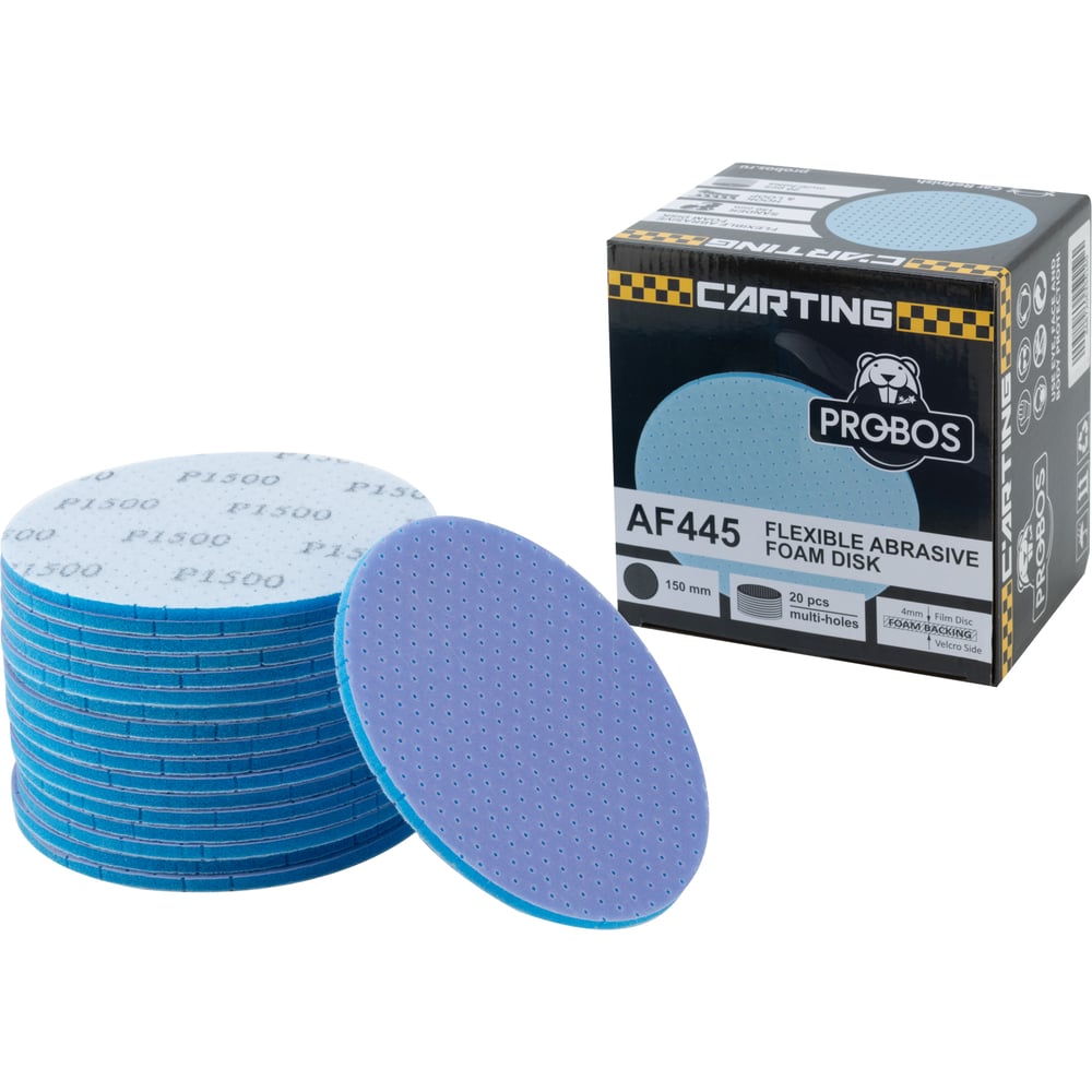 Изображение товара Круг абразивный гибкий PROBOS AF445 Hookit 150 мм P1500 для ЛКП
