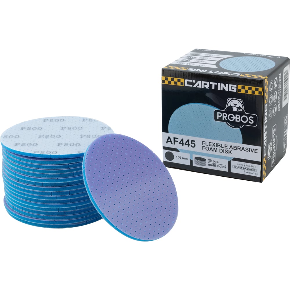 Изображение товара Круг абразивный гибкий PROBOS AF445 150 мм P800 для авто и реставрации
