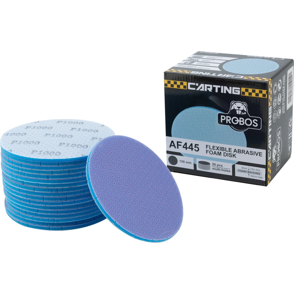 Изображение товара Круг абразивный гибкий на мягкой основе PROBOS AF445 150 мм P1000
