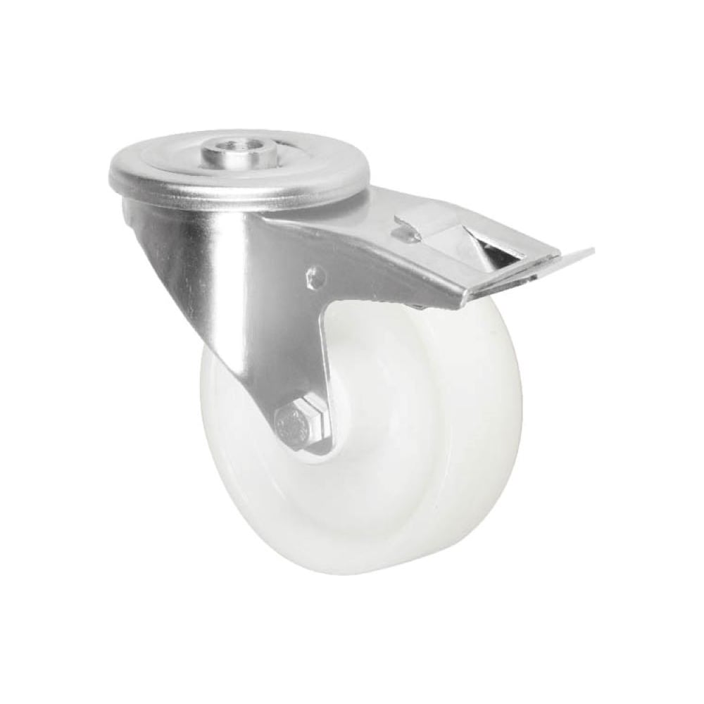 Изображение товара Колесная опора Inford нержавеющая с тормозом под болт М12 E22 NNLM 100 HB3