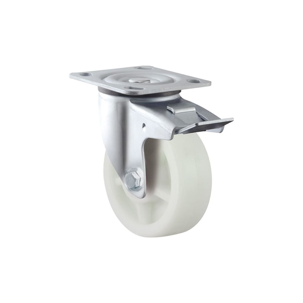 Изображение товара Колесная опора Inford поворотная с тормозом полиамид 100 мм