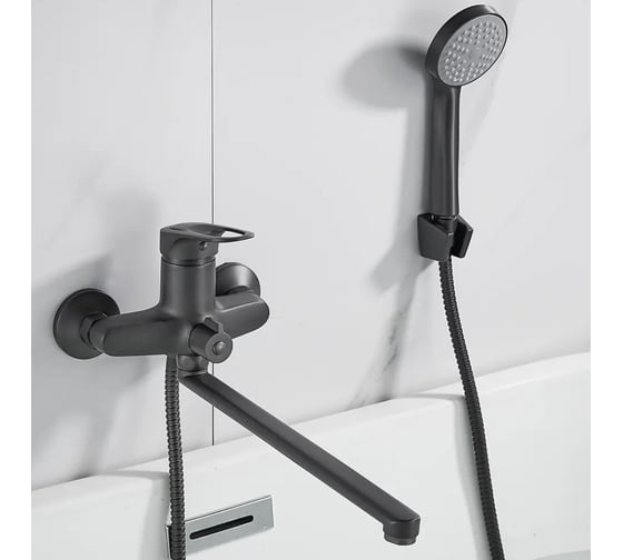 Изображение товара Смеситель для ванны ALOUTE титан, одноручковый, картридж 40 мм, излив 30 см. A3163Y