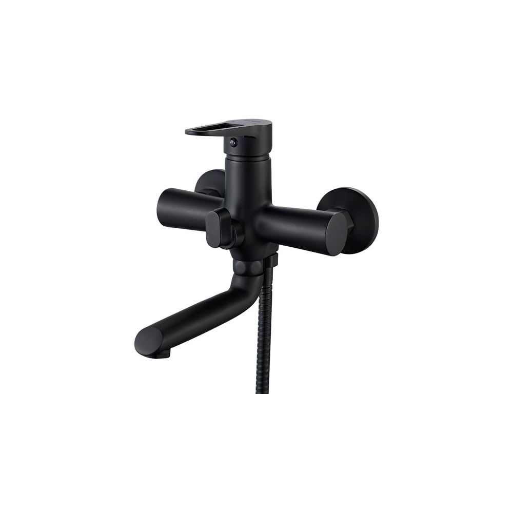 Изображение товара Смеситель для ванны ALOUTE с коротким изливом 17 см однорычажный черный