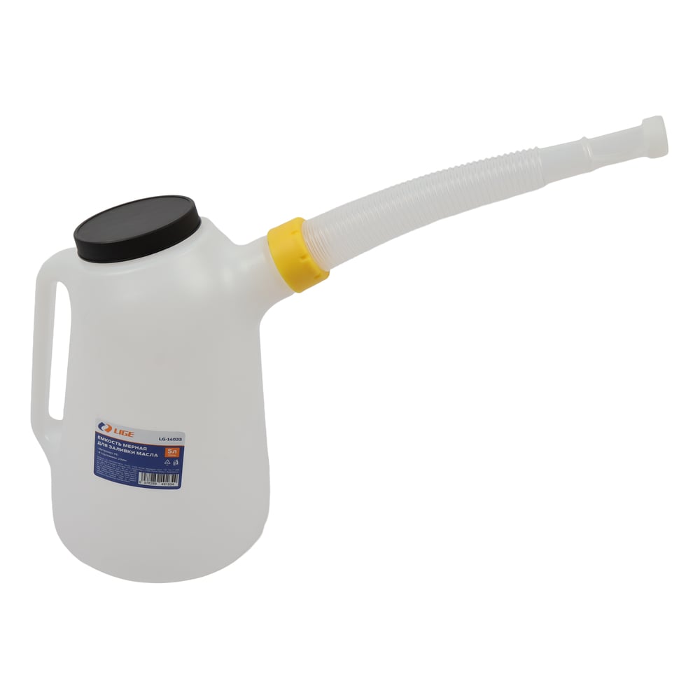 Изображение товара Пластиковая мерная емкость LIGE 5л для масла и топлива Ø горловины 23мм