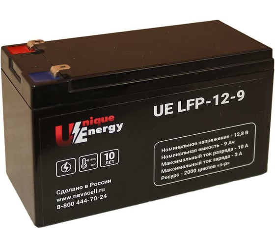 Изображение товара Аккумулятор Unique Energy LFP-12-9 4687206760004
