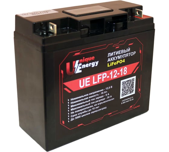 Изображение товара Аккумулятор Unique Energy LFP-12-18 4687206760028