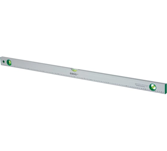 Изображение товара Уровень алюминиевый коробчатый OASIS Eco 1000 мм, 3 глазка, линейка 103040500004
