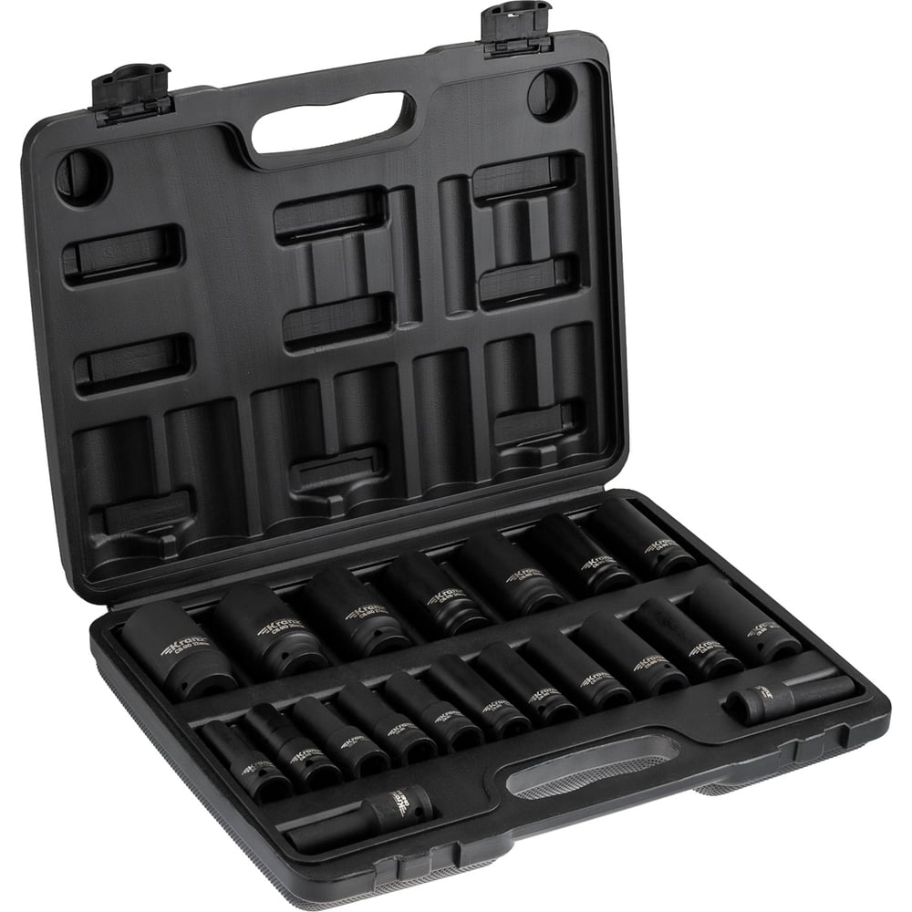 Изображение товара Набор шестигранных ударных торцевых головок Kranz 1/2 20 предметов