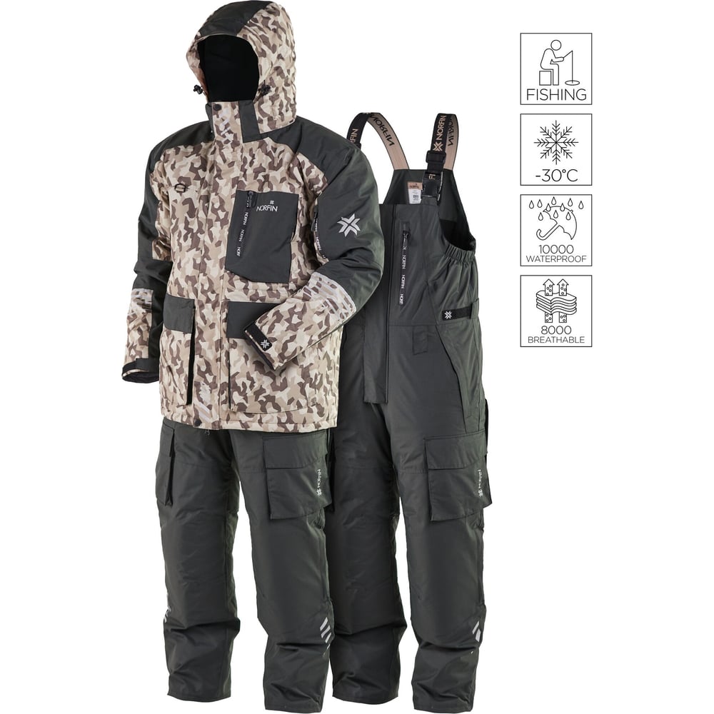 Изображение товара Зимний мужской костюм NORFIN TORNADO PRO DESERT LE 2XL водоотталкивающий утепленный
