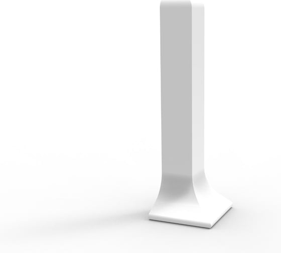 Изображение товара Угол наружный для плинтуса ДИАЛ 80мм RAL 9016 белый мат 2 штуки в комплекте 4687207099691