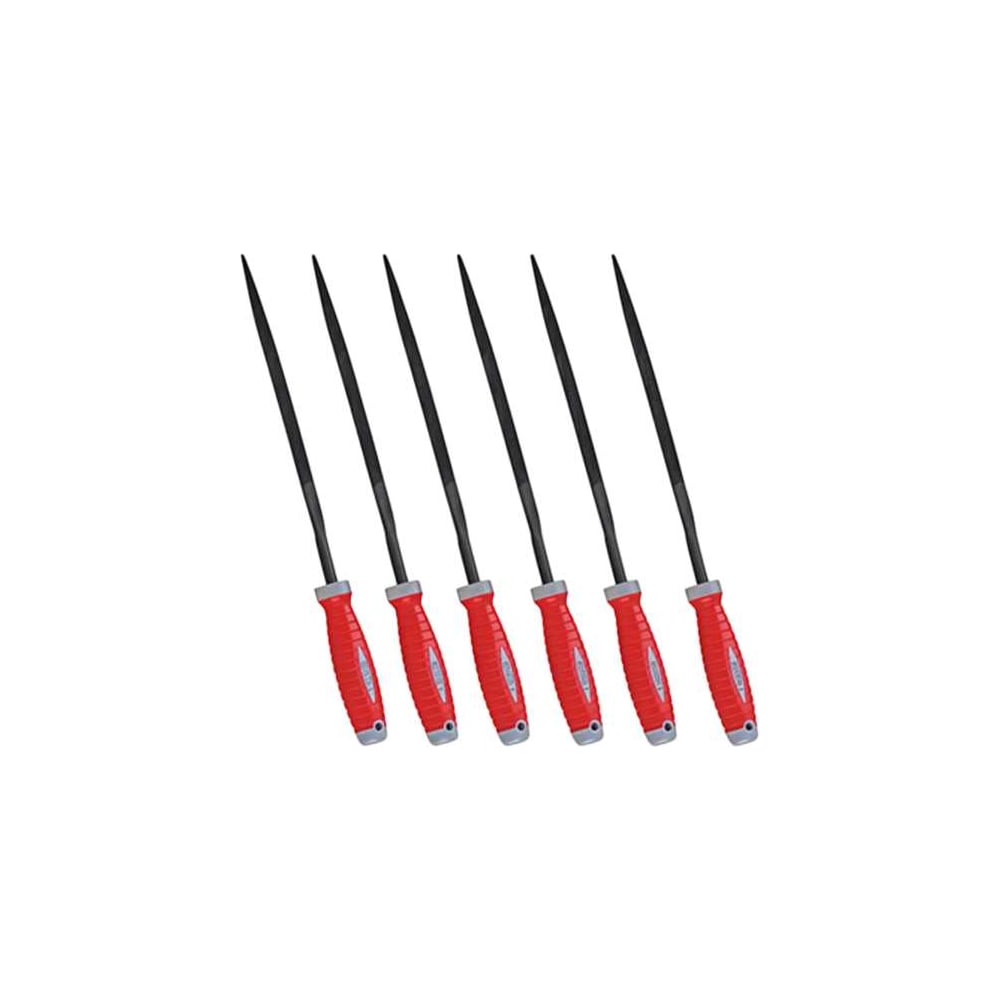 Изображение товара Набор полукруглых надфилей 6 штук 180 мм HAIBOSHI для точной обработки металлов