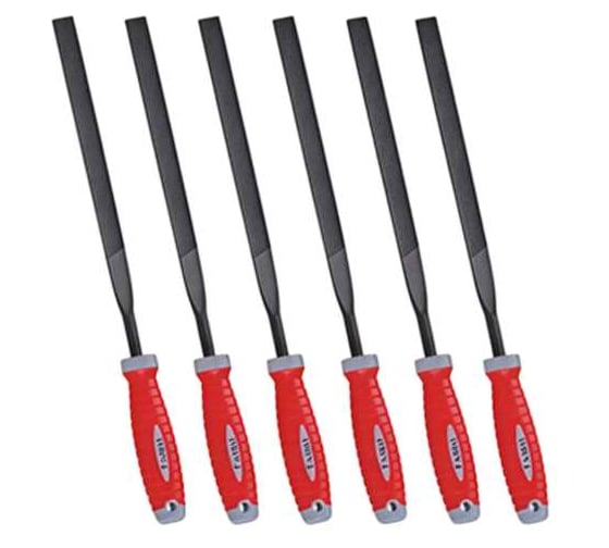 Изображение товара Надфиль плоский ООО МПК "Технологические Инновации" набор 6 штук140мм - HAIBOSHI; двухкомпонентная ручка 20263