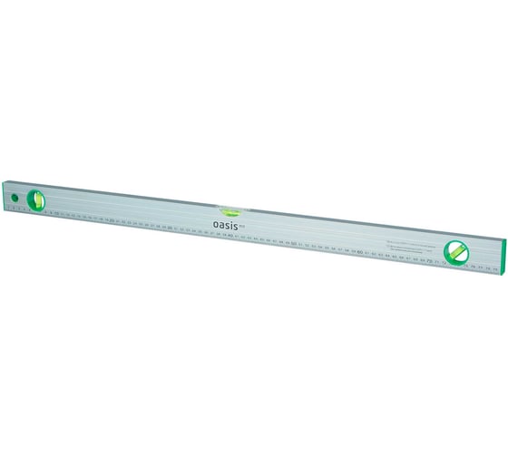 Изображение товара Уровень алюминиевый коробчатый OASIS Eco 800 мм, 3 глазка, линейка 103040500003