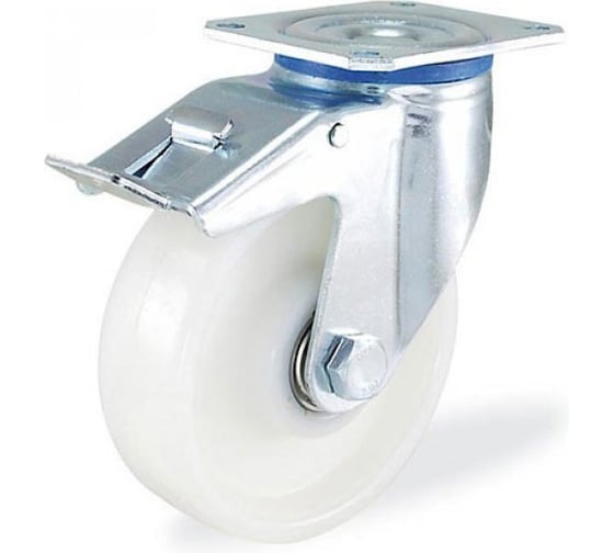 Изображение товара Поворотная колесная опора с тормозом KAMA 100 мм 3202-RPR-100-F18