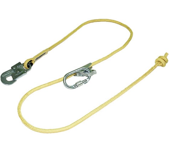 Изображение товара Строп ПРОГРЕСС СЕФЕТИ К (с зажимом) огнеупорный из веревки 2 м с зажимом ползунковоло типа Строп К с зажимом