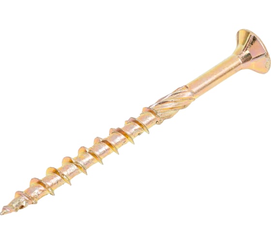 Изображение товара Саморез конструкционный Госкреп универсальный пот.гол. 5,0х60 желт. цинк (60 шт) (тк=16) 14-0023083