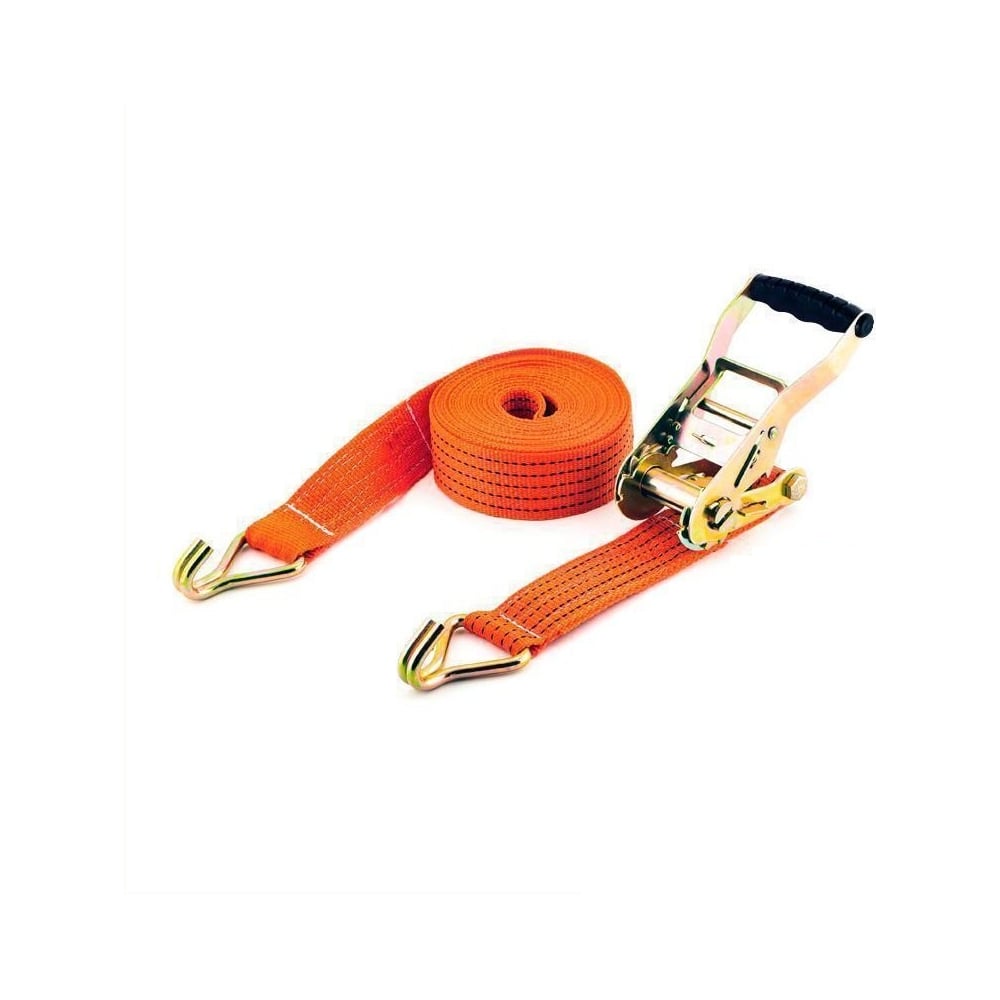 Изображение товара Ремень крепления груза с храповиком 4 т 10 м полиэстер оранжевый
