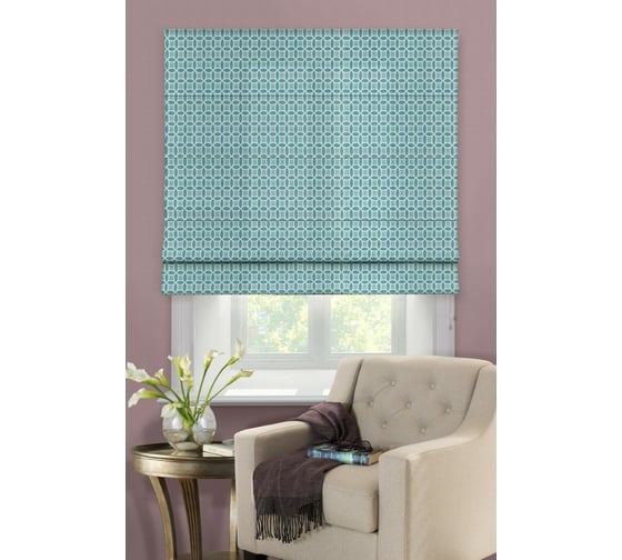 Изображение товара Римская тканевая штора Эскар Линза синий, 120х160 см 1040120