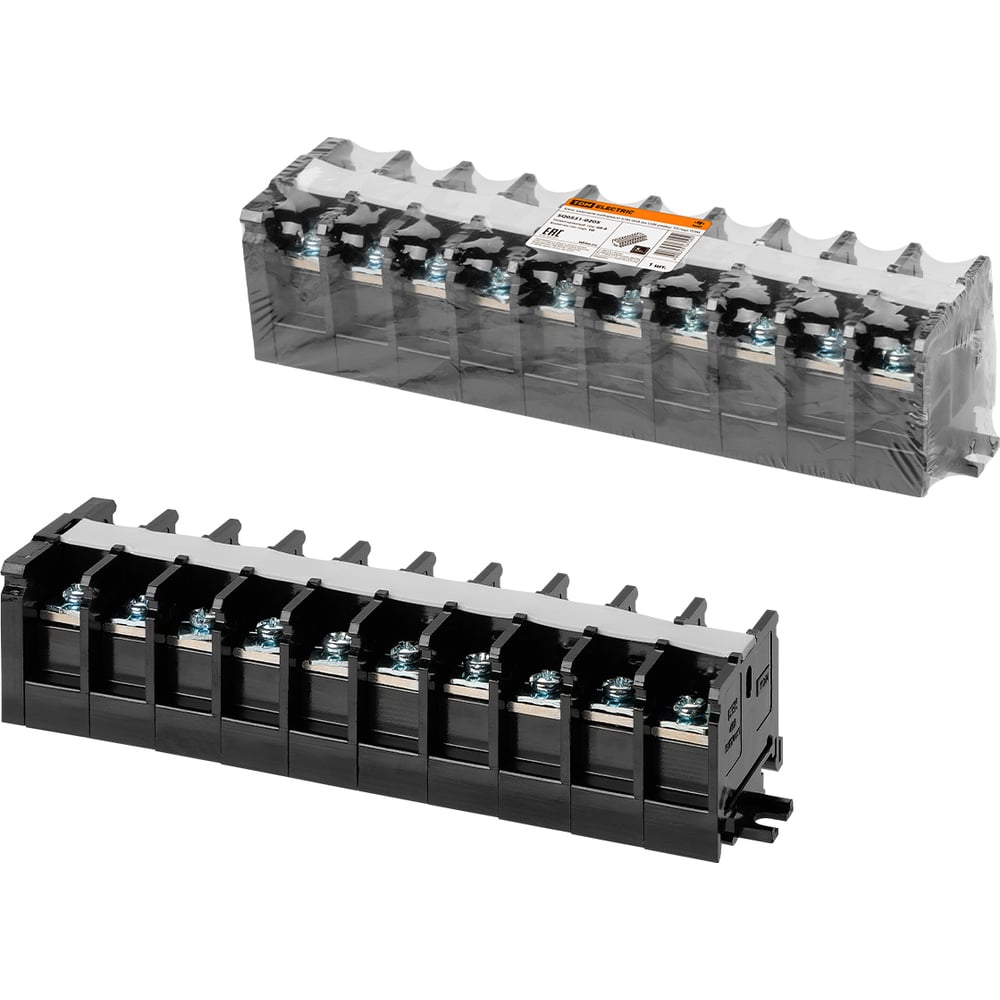 Изображение товара Набор блок зажимов БЗН 60А на DIN-рейку 10 пар TDM ELECTRIC