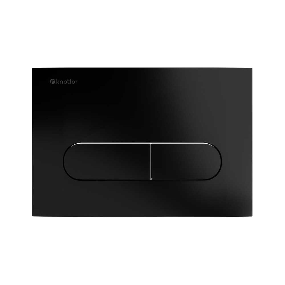 Изображение товара Клавиша смыва Knotlor BIS101BL черный для унитаза двухрежимная