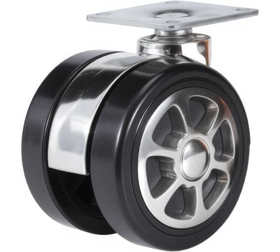 Изображение товара Колесо 60 мм на площадке Brante хромированное комплект, 2 колеса 658972