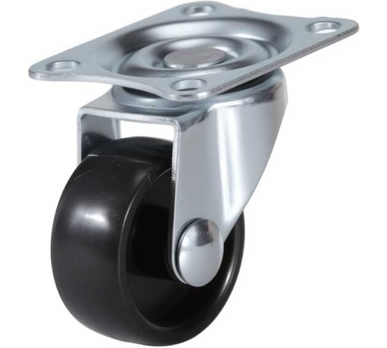 Изображение товара Колесо поворотное Brante 30 мм, черный пластик, комплект 4 колеса 658977