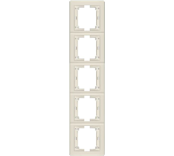Изображение товара Рамка 5-кратная Aling-conel PRESTIGE вертикальная, бежевая 6715.9 113228