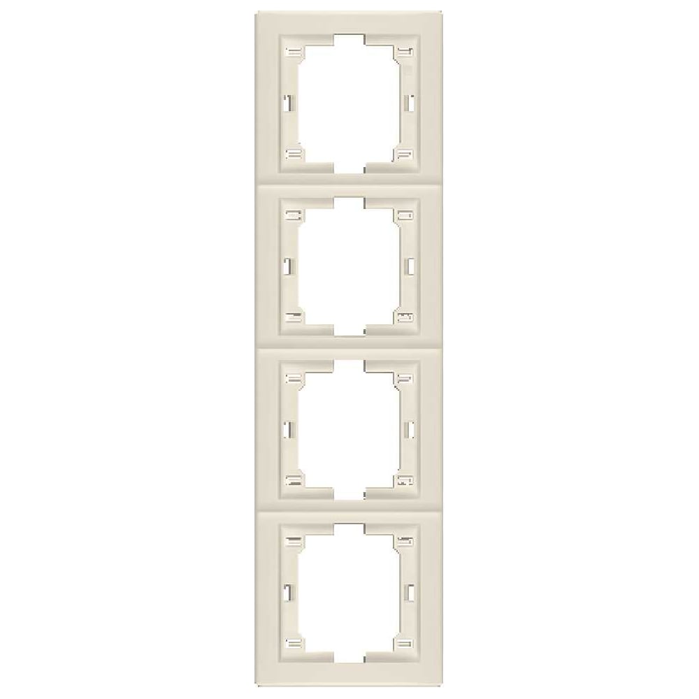 Изображение товара Рамка 4-кратная Aling-conel PRESTIGE вертикальная бежевая 6714.9