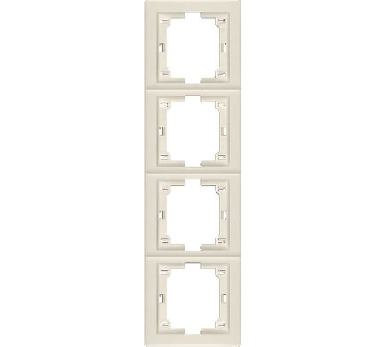 Изображение товара Рамка 4-кратная Aling-conel PRESTIGE вертикальная, бежевая 6714.9 113157
