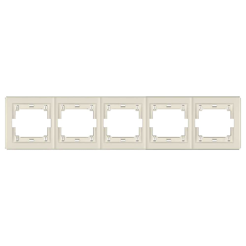 Изображение товара Рамка 5-кратная Aling-conel PRESTIGE горизонтальная, бежевая 6705.9 113227