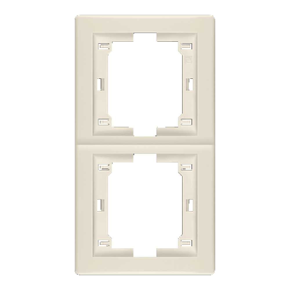 Изображение товара Рамка 2-кратная Aling-conel PRESTIGE вертикальная, бежевая 6711.9 комп. 2шт 113155 113155а