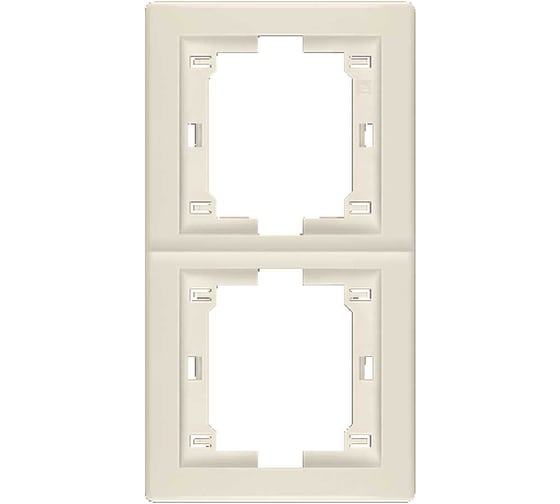 Изображение товара Рамка 2-кратная Aling-conel PRESTIGE вертикальная, бежевая 6711.9 комп. 2шт 113155 113155а