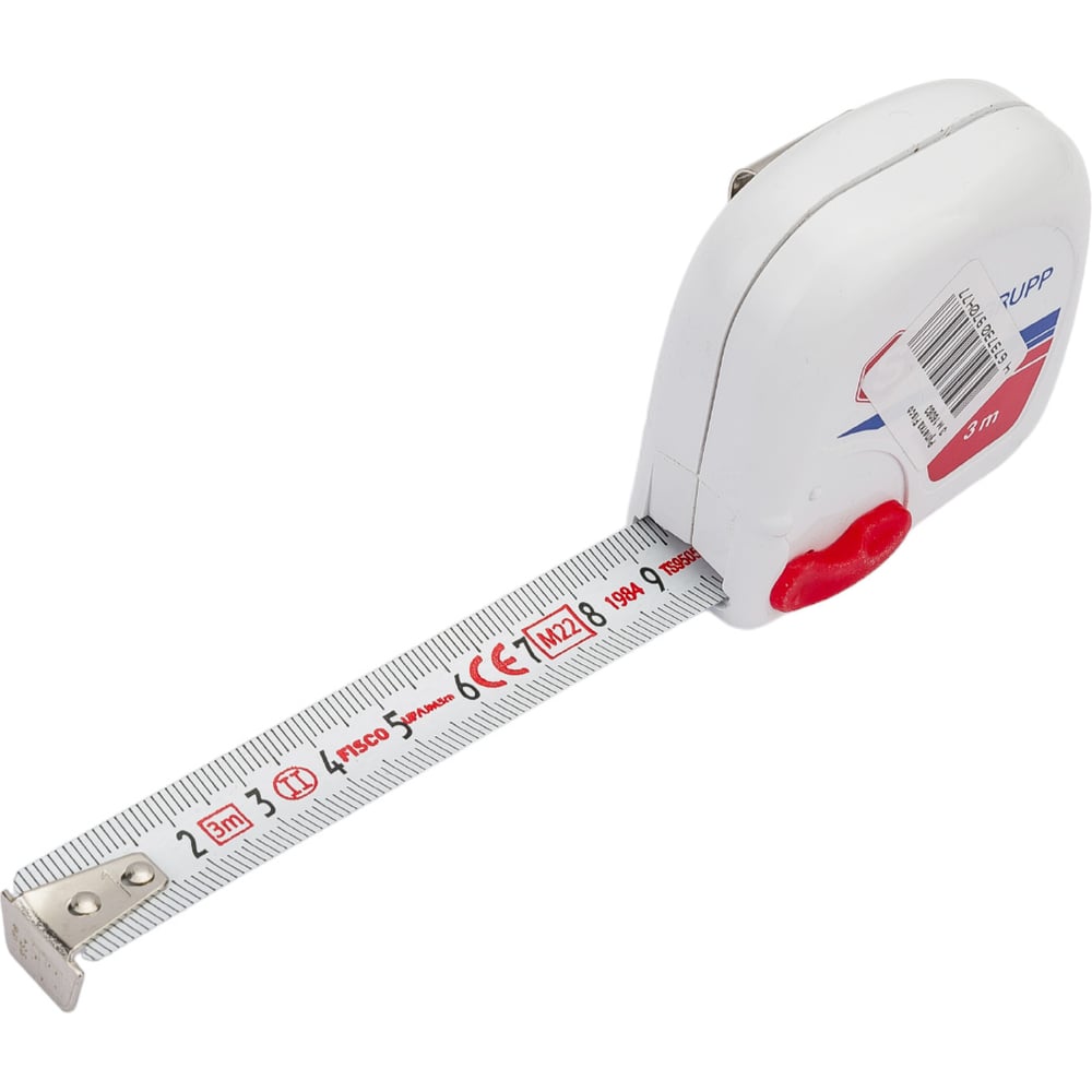 Изображение товара Рулетка SAMGRUPP Fisco 3 м с магнитом и клипсой для ремня Бытовой инструмент