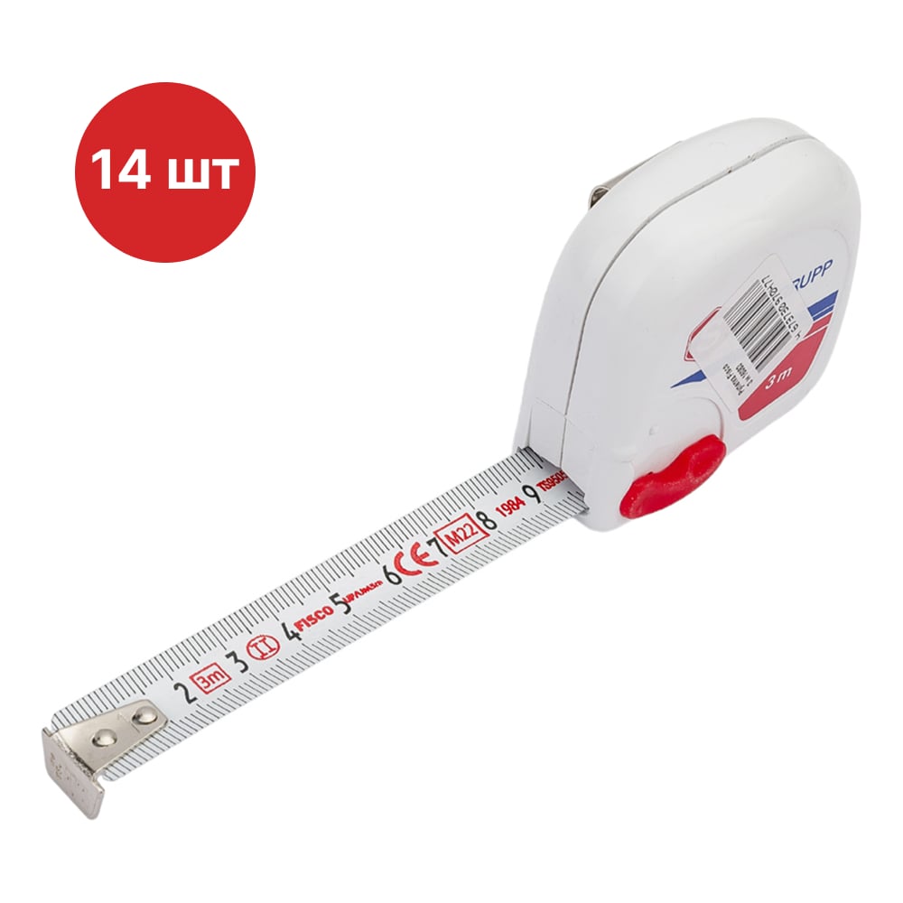 Изображение товара Рулетка SAMGRUPP Fisco 3 м, 14 шт FIS-063000300-14