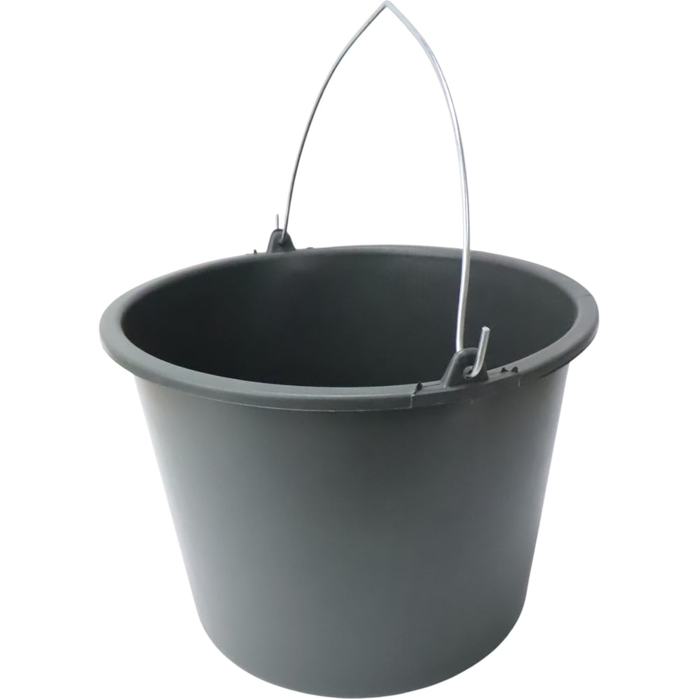 Изображение товара Строительное пластиковое ведро ACG 16 литров черное ударопрочное морозостойкое