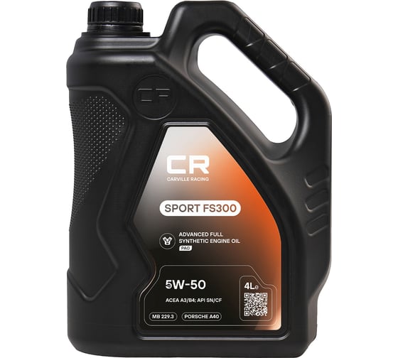 Изображение товара Масло моторное CARVILLE RACING SPORT FS300 5W-50 4L L1D00403
